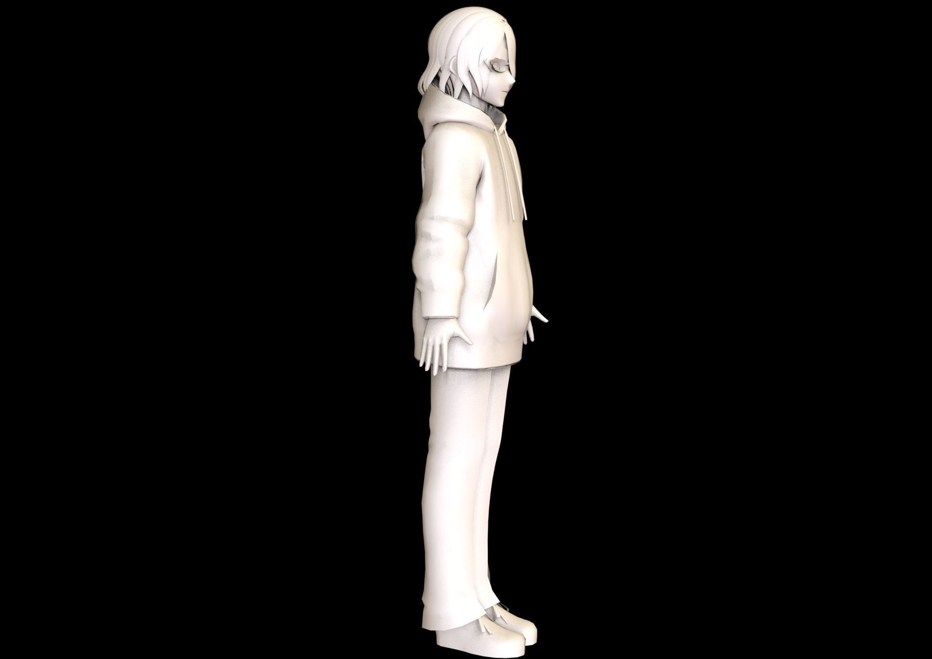 game ready Low Poly Anime Character 22 Low-poly 3D model_5