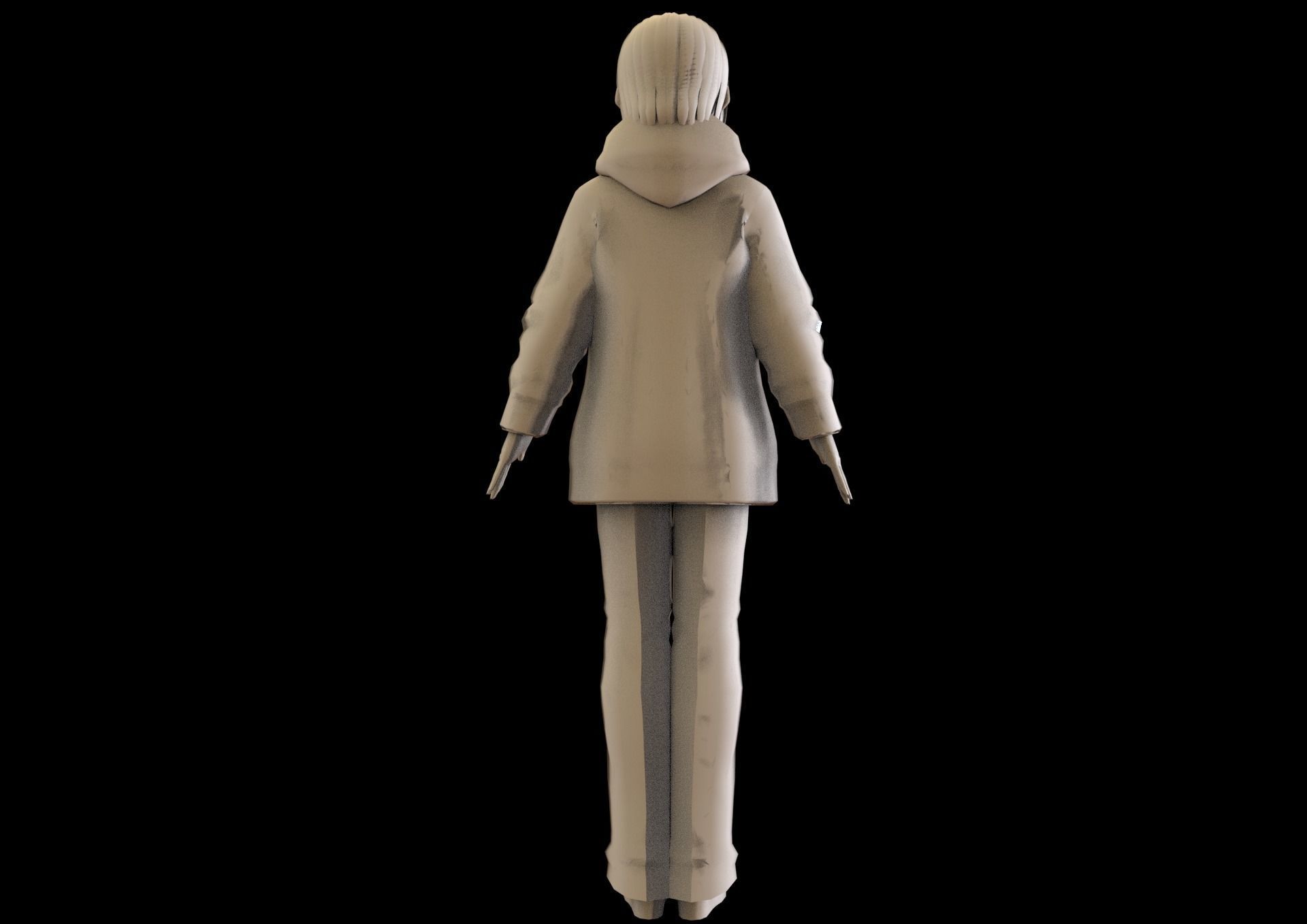 game ready Low Poly Anime Character 22 Low-poly 3D model_6