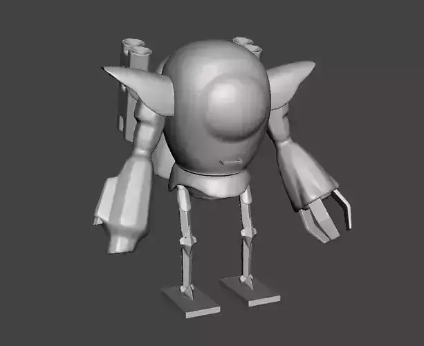 Red ribbon Robot 4 3D Model