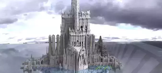 Ancient Hydronics system Temple 3D model