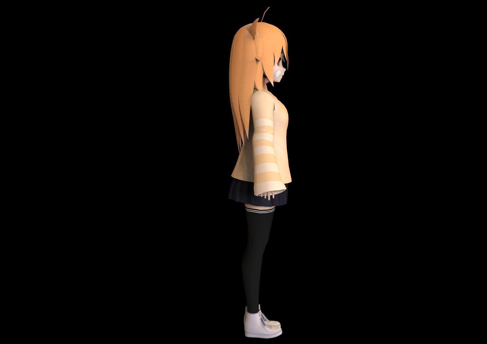 game ready Low Poly Anime Character 23 Low-poly 3D model_3