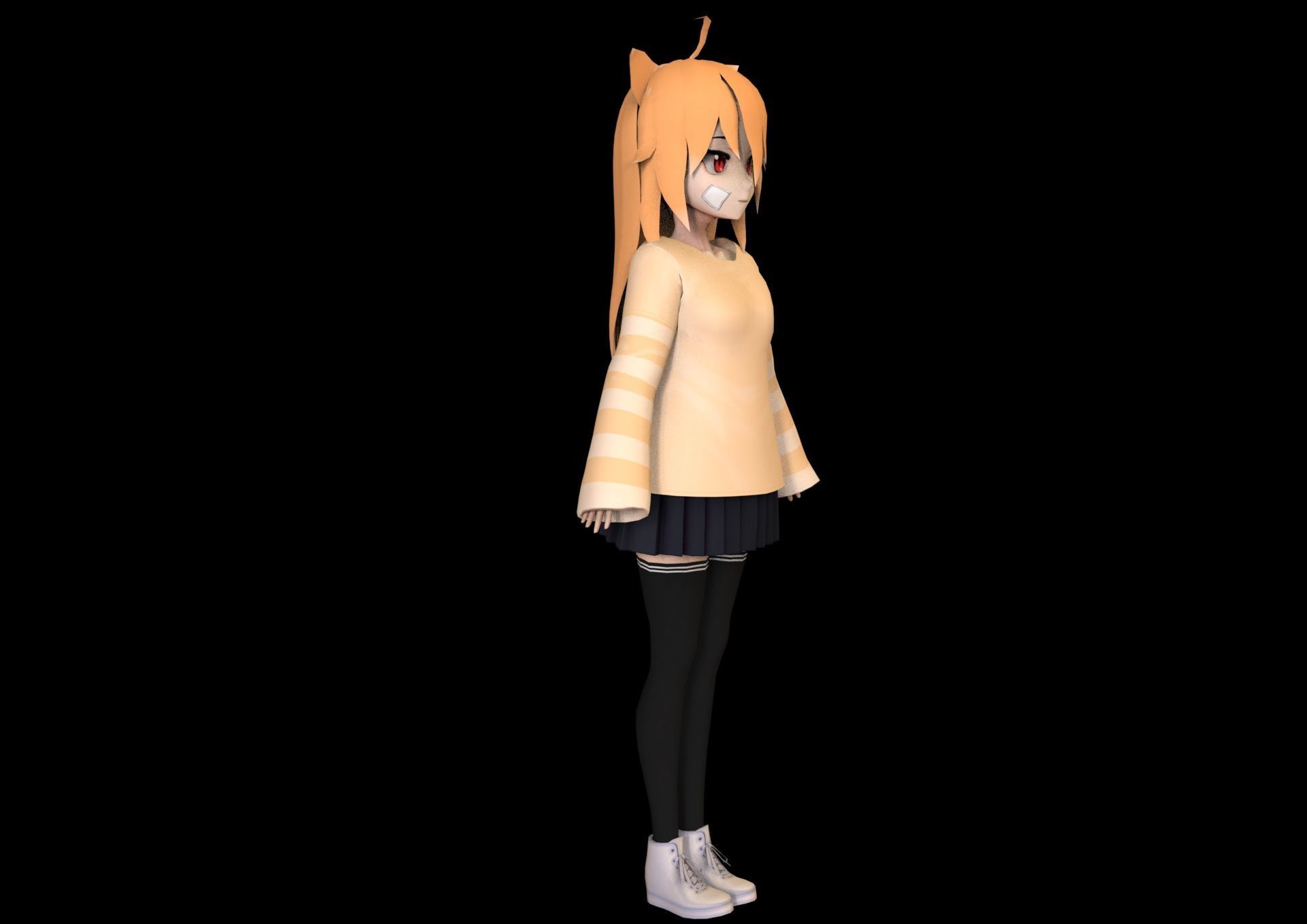 game ready Low Poly Anime Character 23 Low-poly 3D model_2