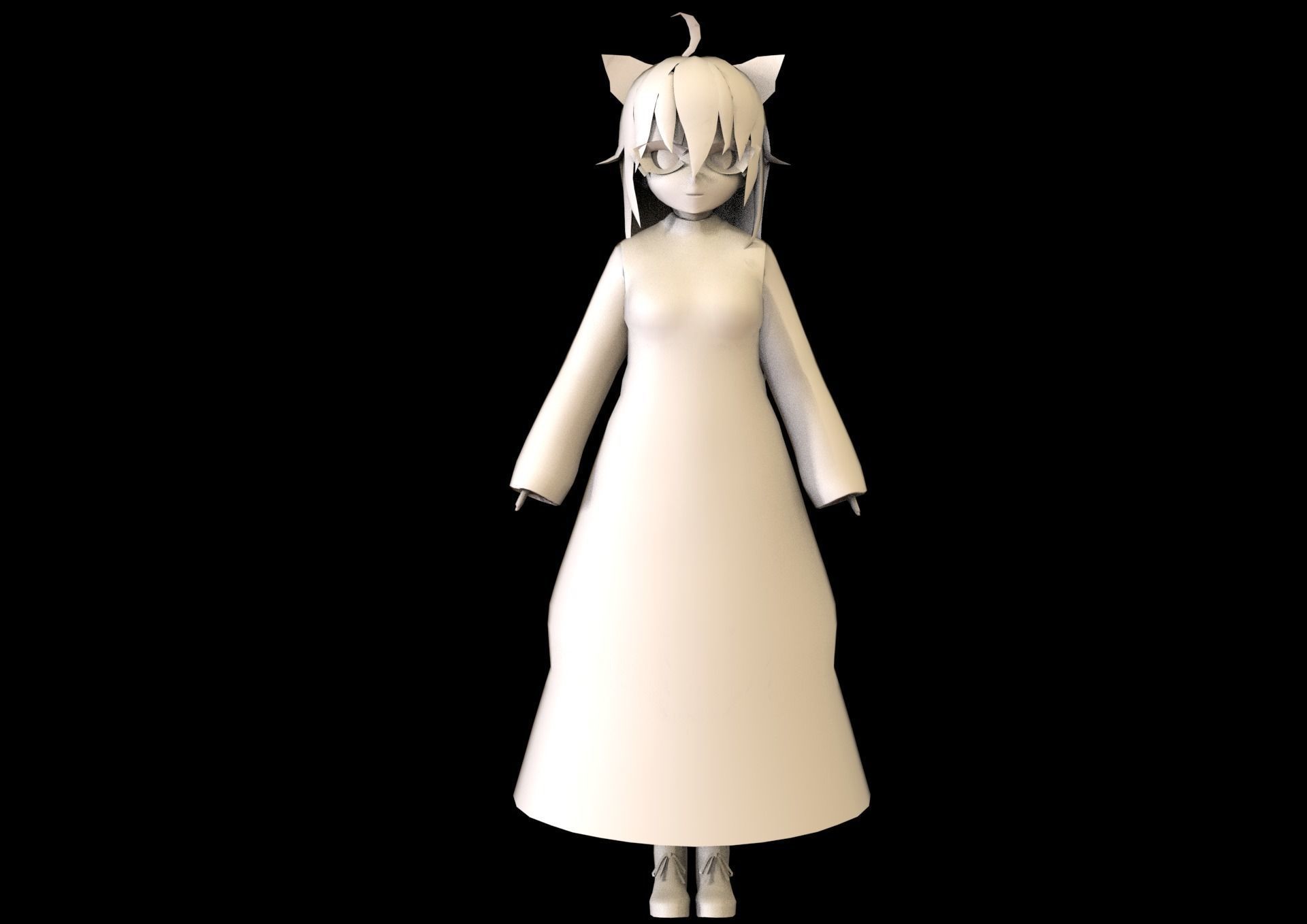game ready Low Poly Anime Character 23 Low-poly 3D model_6