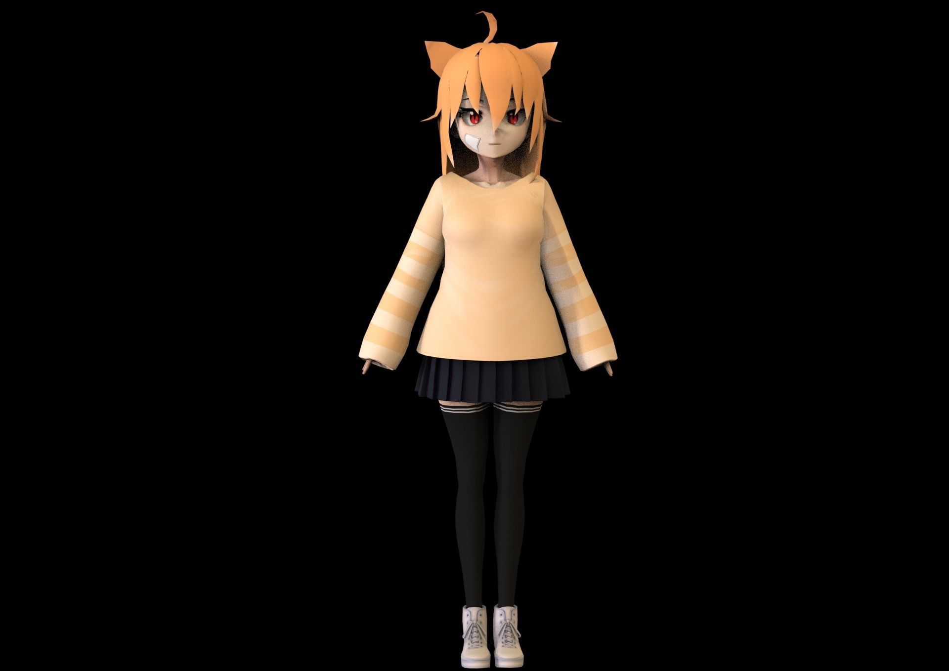 game ready Low Poly Anime Character 23 Low-poly 3D model_1