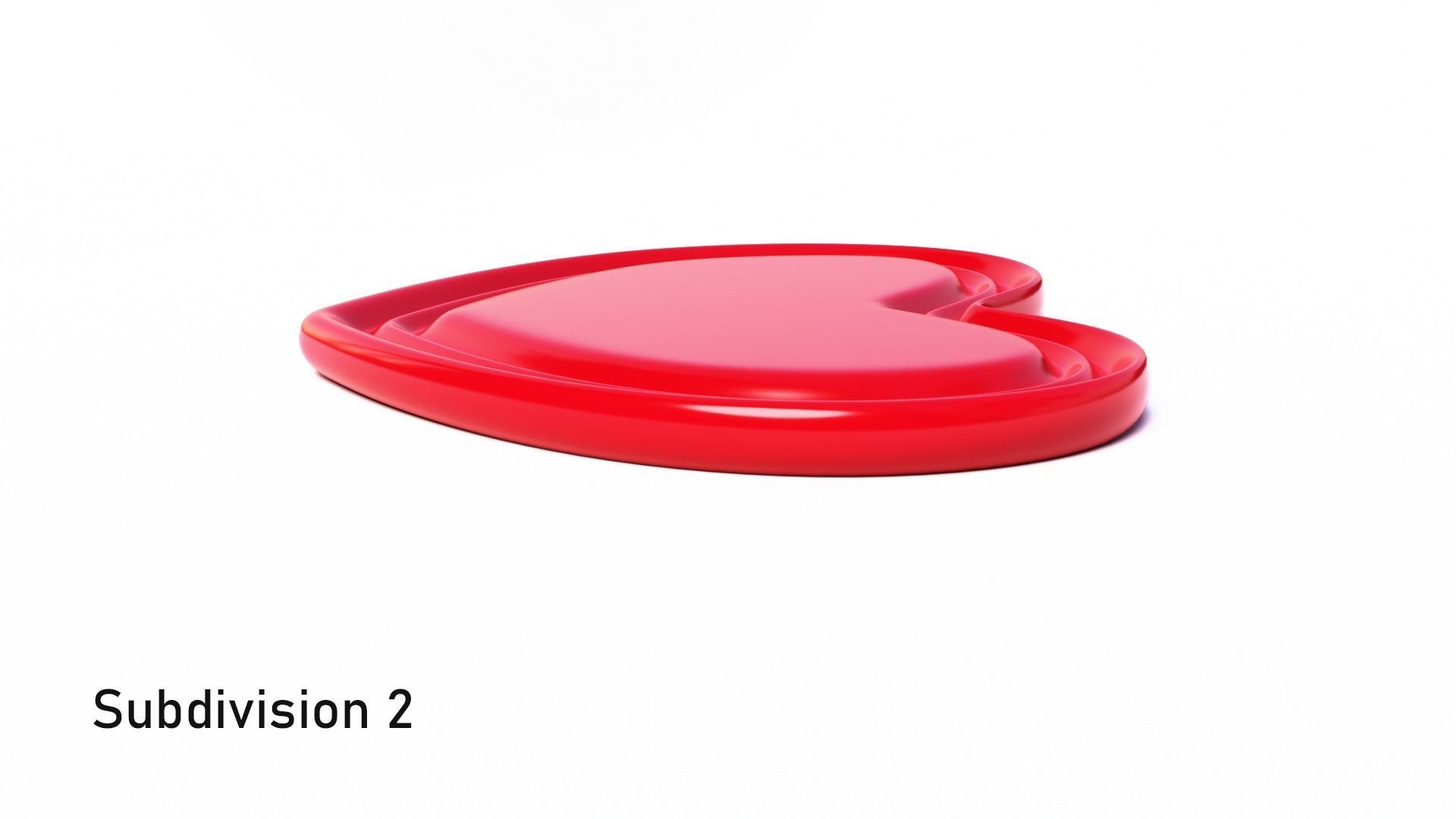 Heart Red and Blue 3D model_8