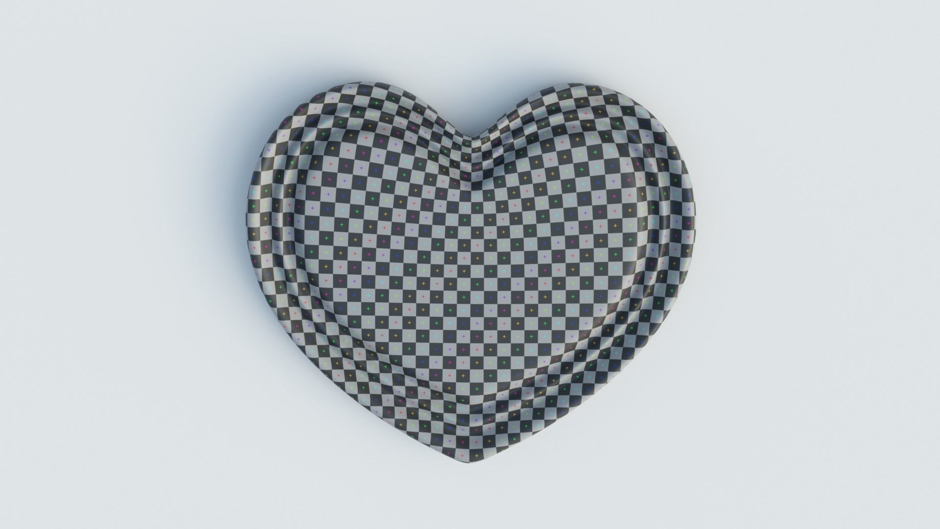 Heart Red and Blue 3D model_11