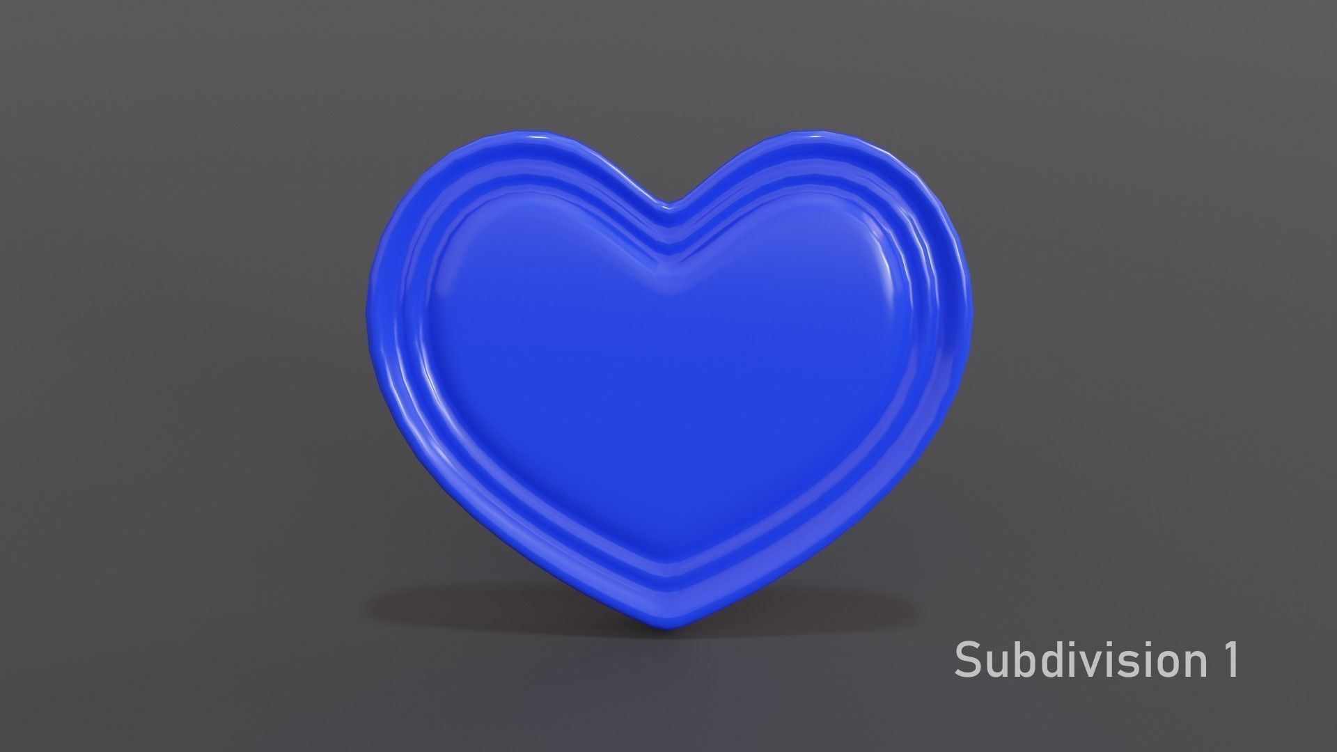 Heart Red and Blue 3D model_1