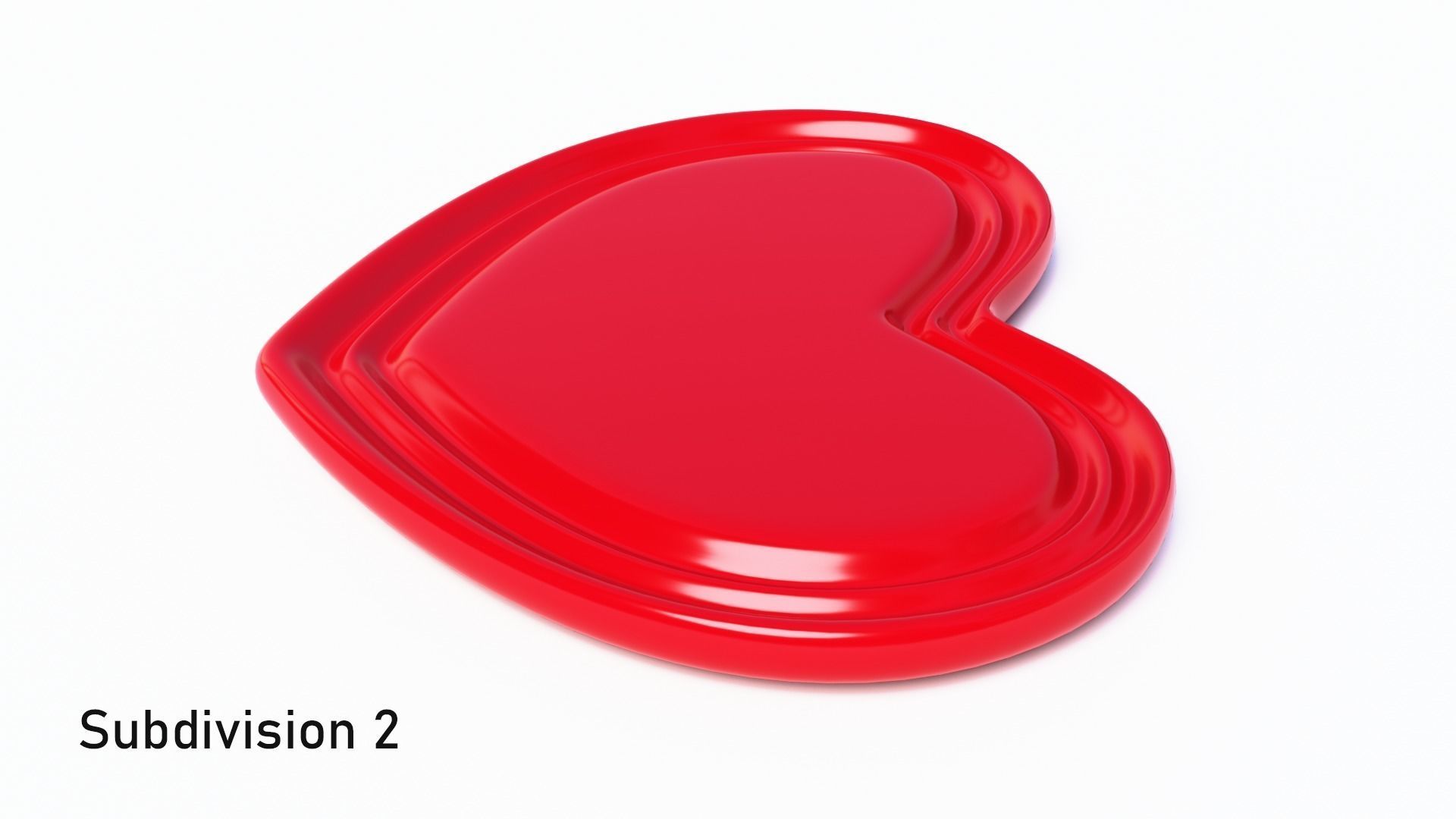 Heart Red and Blue 3D model_6