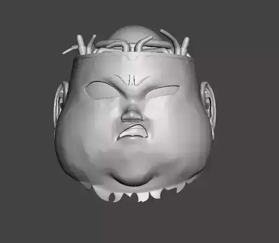 Android 19 Head 3D Model