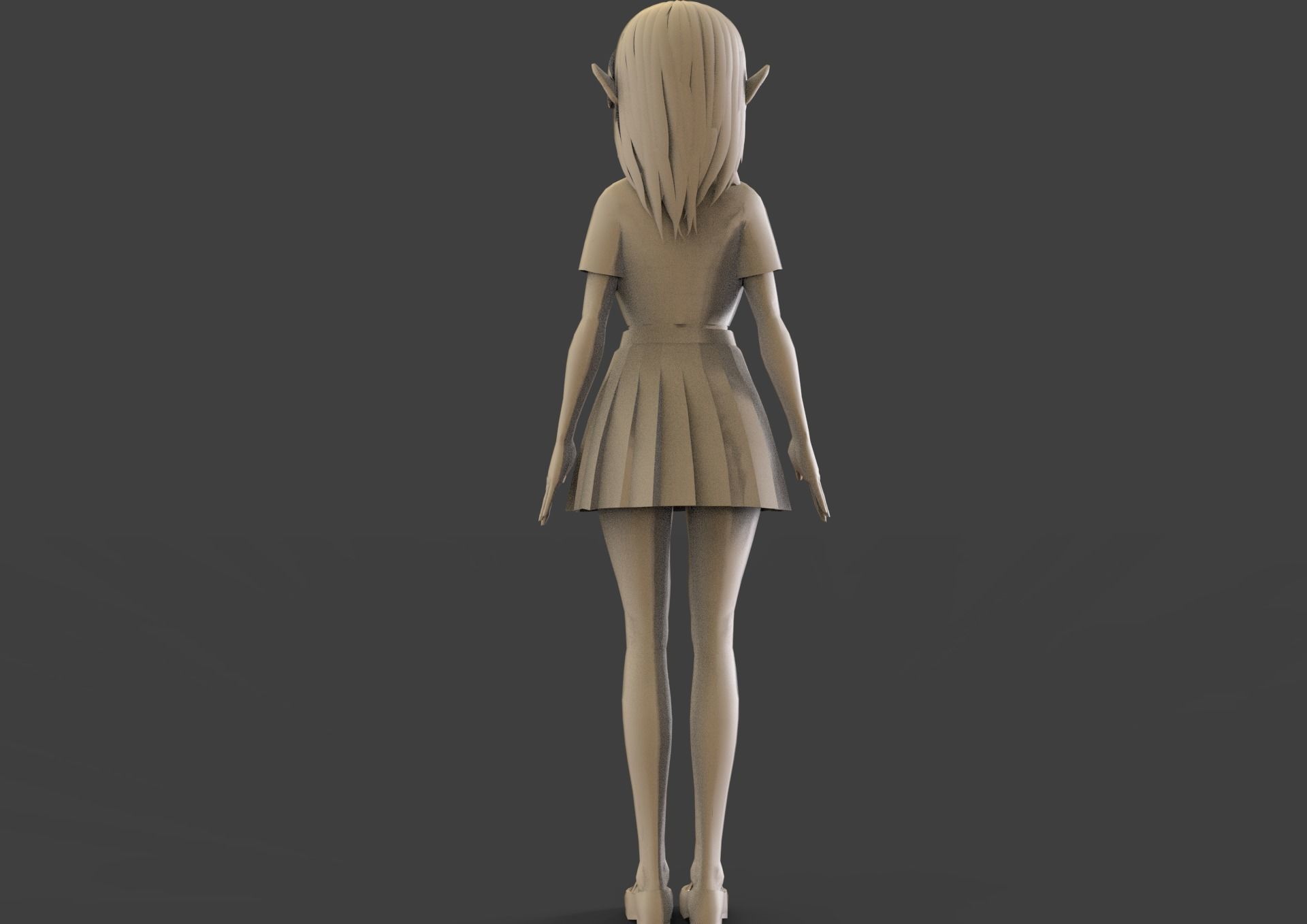 game ready Low Poly Anime Character 24 Low-poly 3D model_7