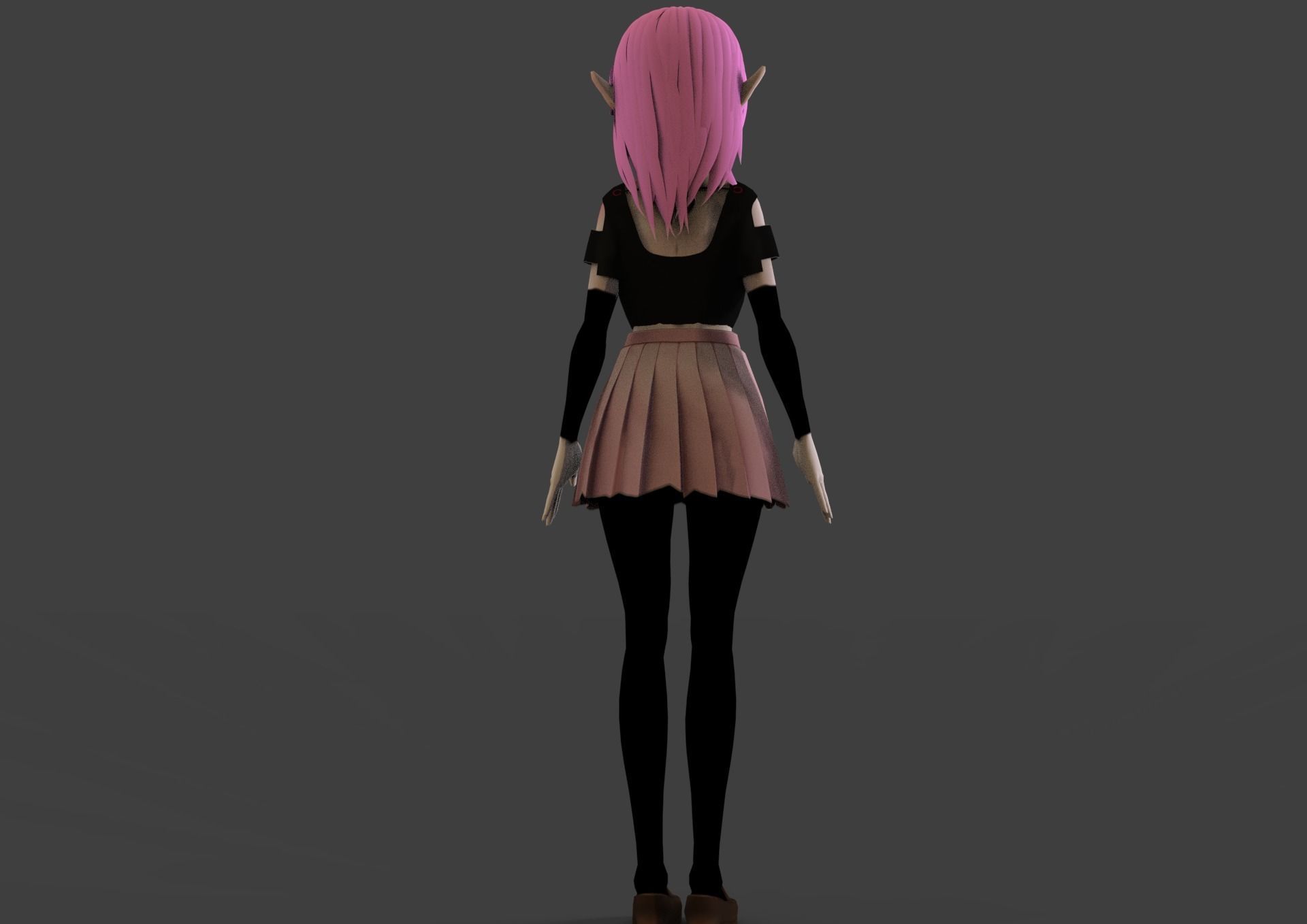 game ready Low Poly Anime Character 24 Low-poly 3D model_3