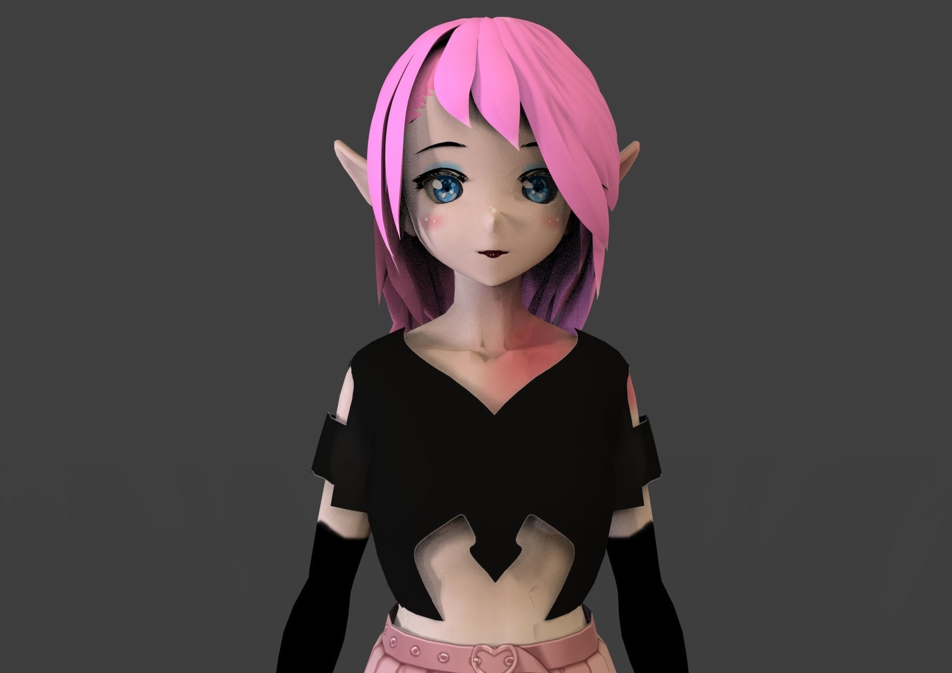 game ready Low Poly Anime Character 24 Low-poly 3D model_1