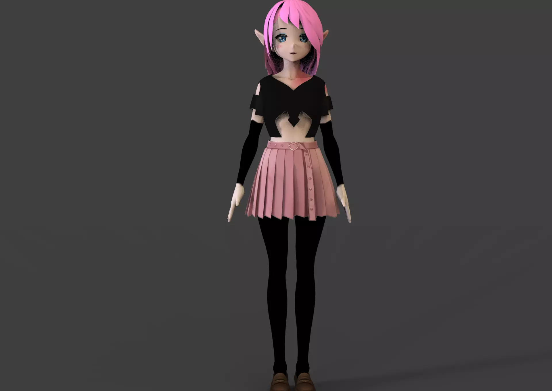 game ready Low Poly Anime Character 24 Low-poly 3D model_0