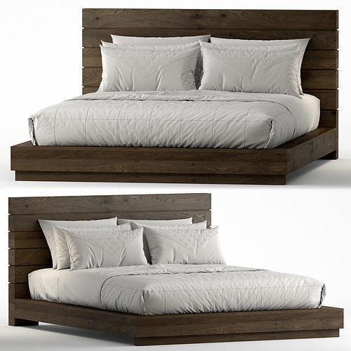 Coimbra platform bed by Furniture of America 3D model