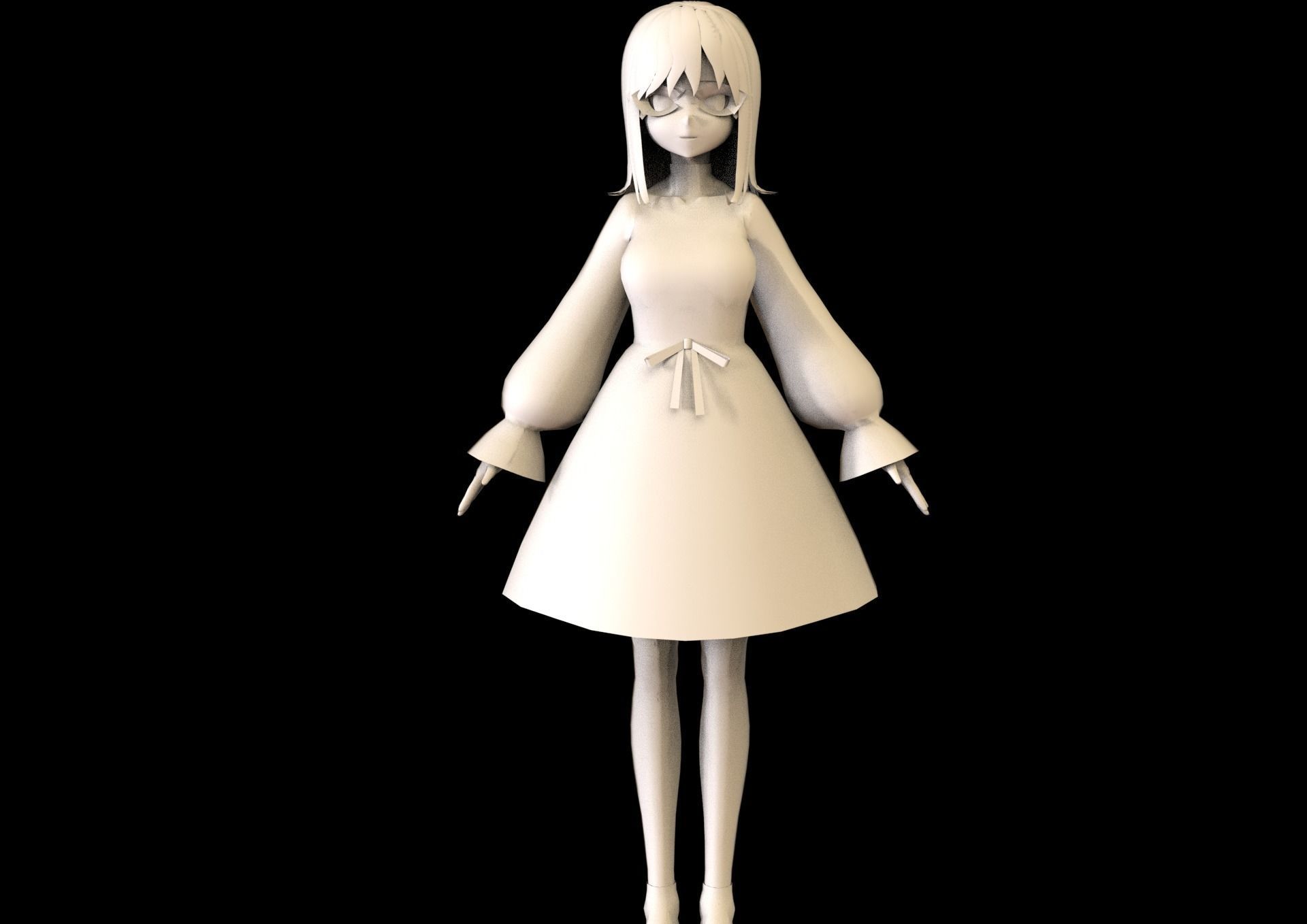 game ready Low Poly Anime Character 25 Low-poly 3D model_5