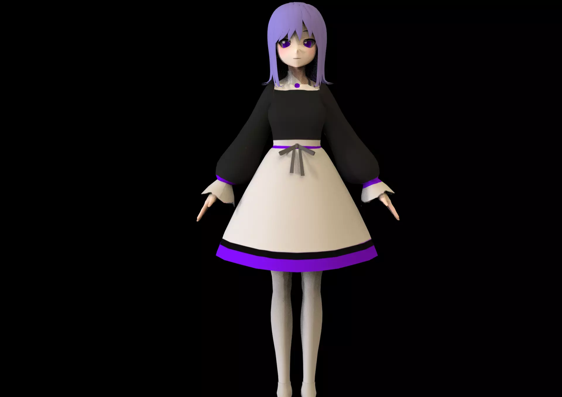 game ready Low Poly Anime Character 25 Low-poly 3D model_0