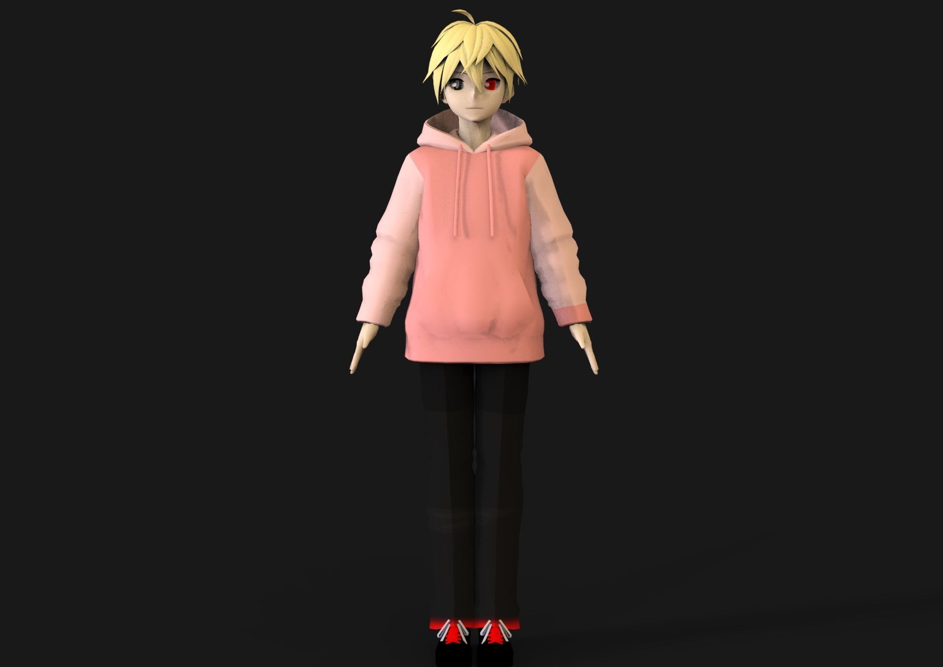 game ready Low Poly Anime Character 26 Low-poly 3D model_1
