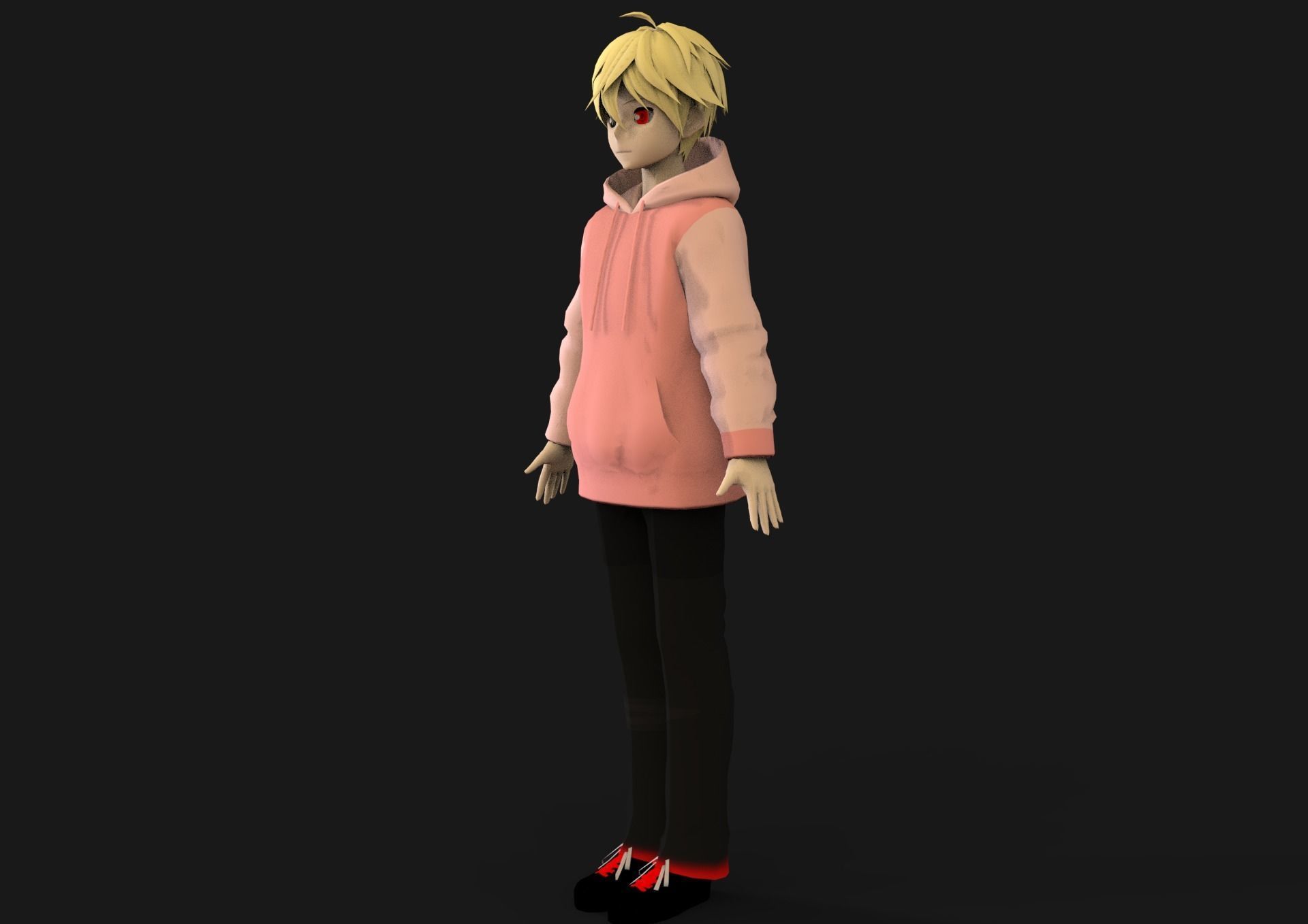 game ready Low Poly Anime Character 26 Low-poly 3D model_5