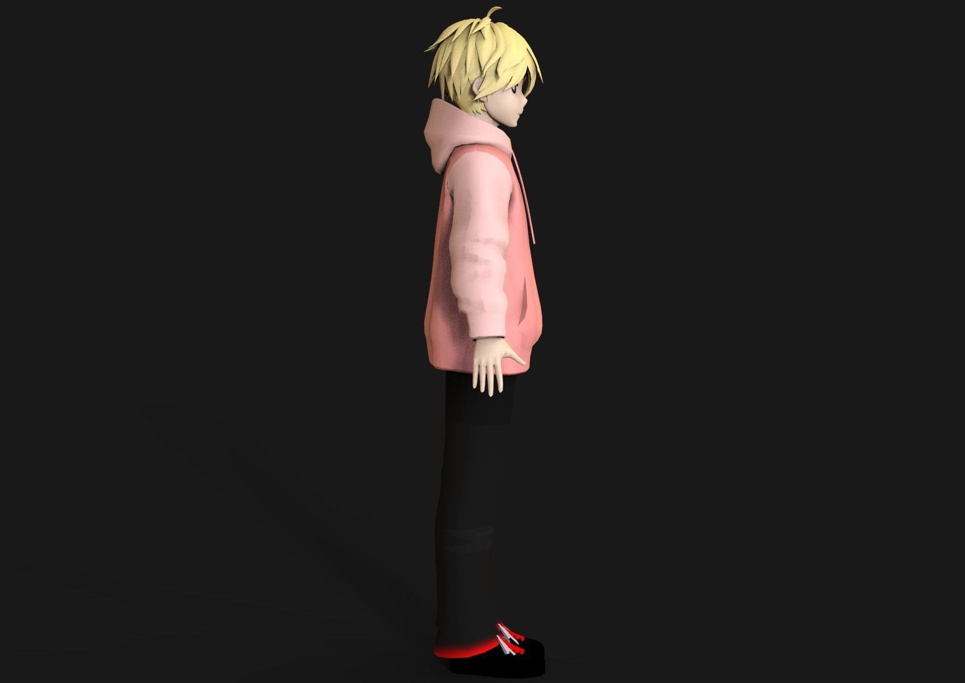 game ready Low Poly Anime Character 26 Low-poly 3D model_3