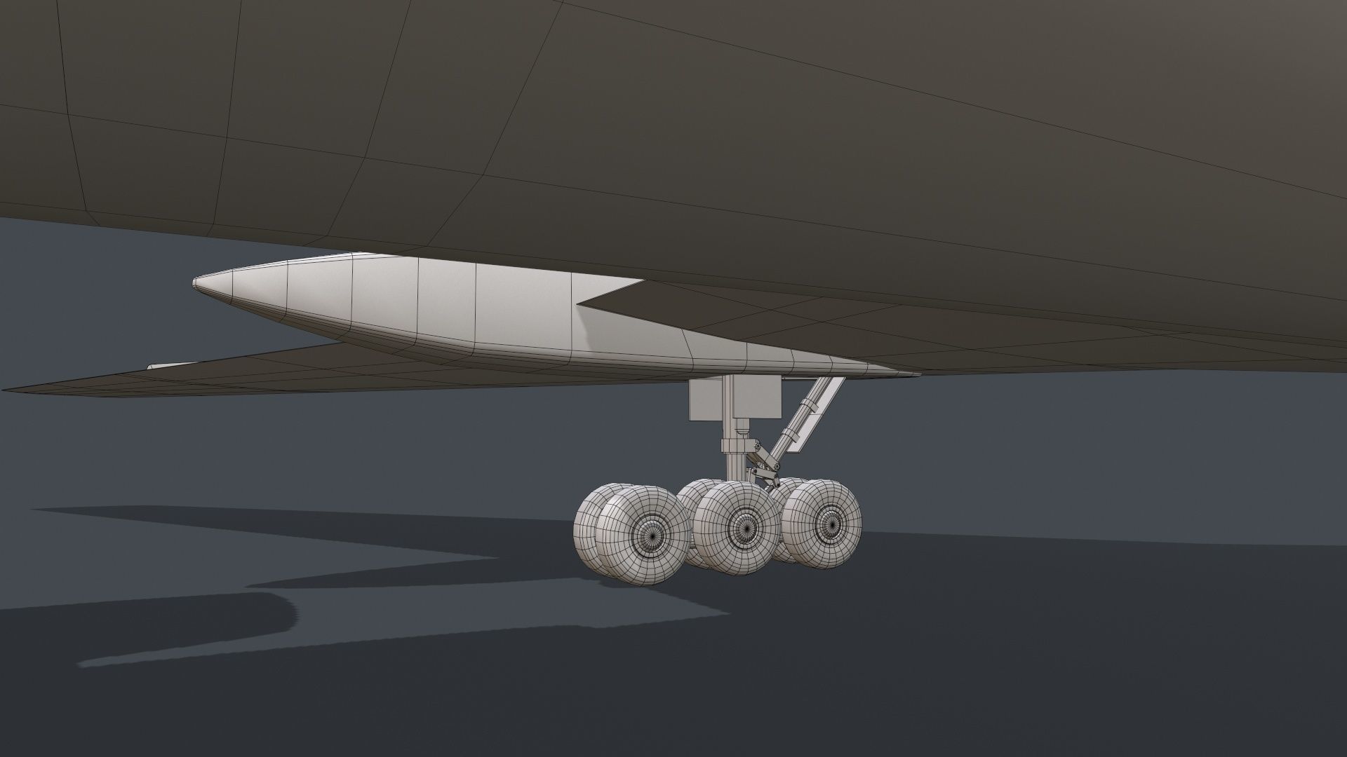 Tupolev Tu-154 Blank With LODs Low-poly 3D model_21