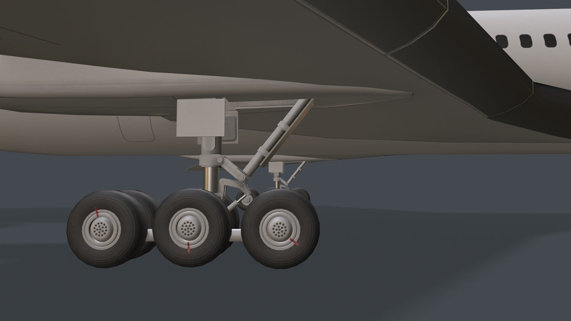 Tupolev Tu-154 Blank With LODs Low-poly 3D model_7