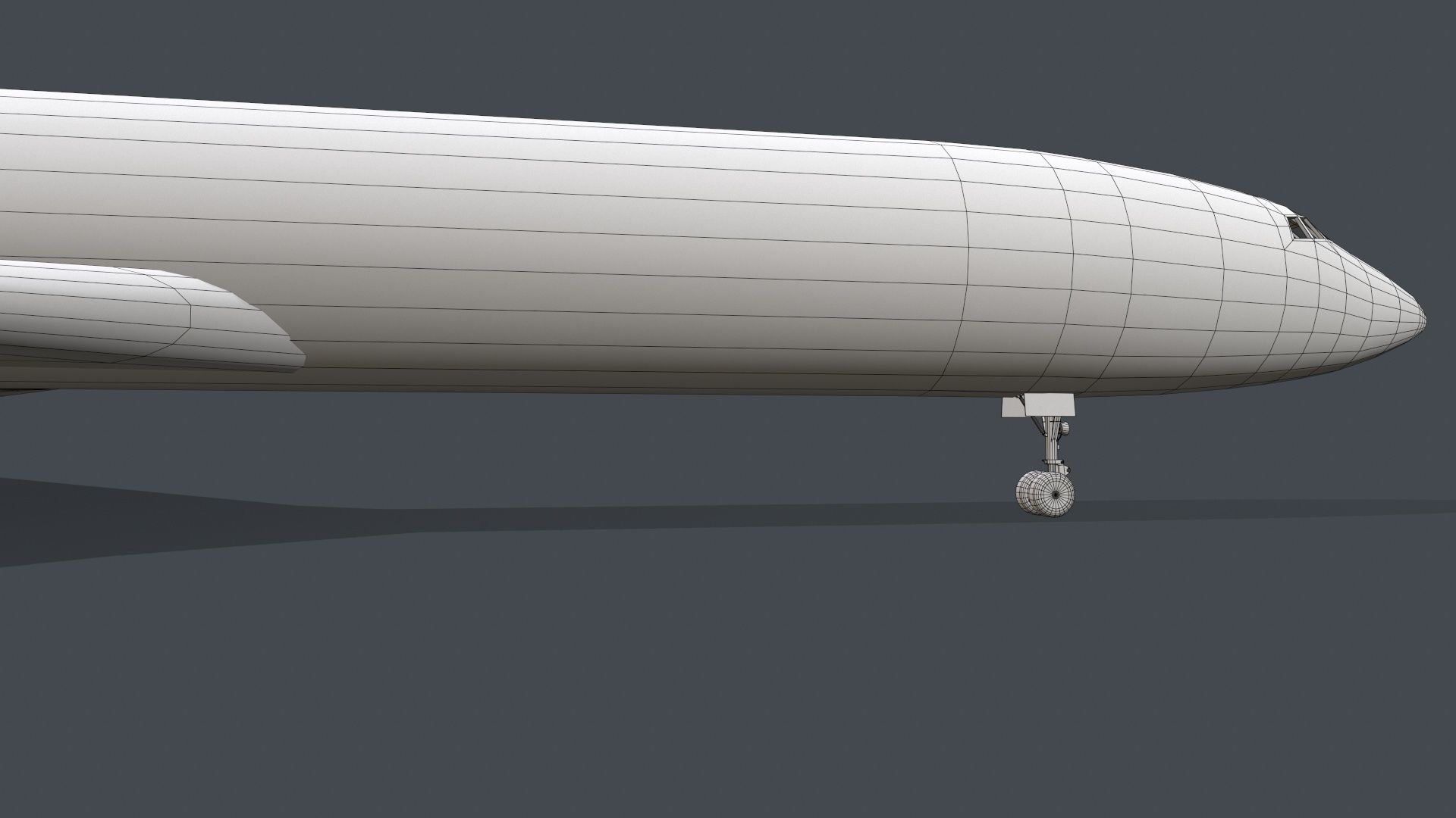 Tupolev Tu-154 Blank With LODs Low-poly 3D model_25
