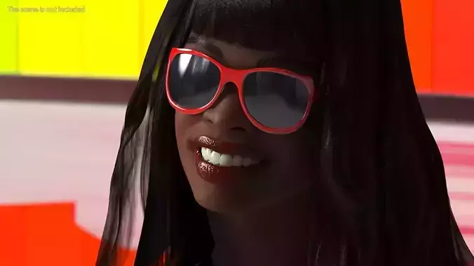 Fashionable Style Teenage Black Girl Standing Pose