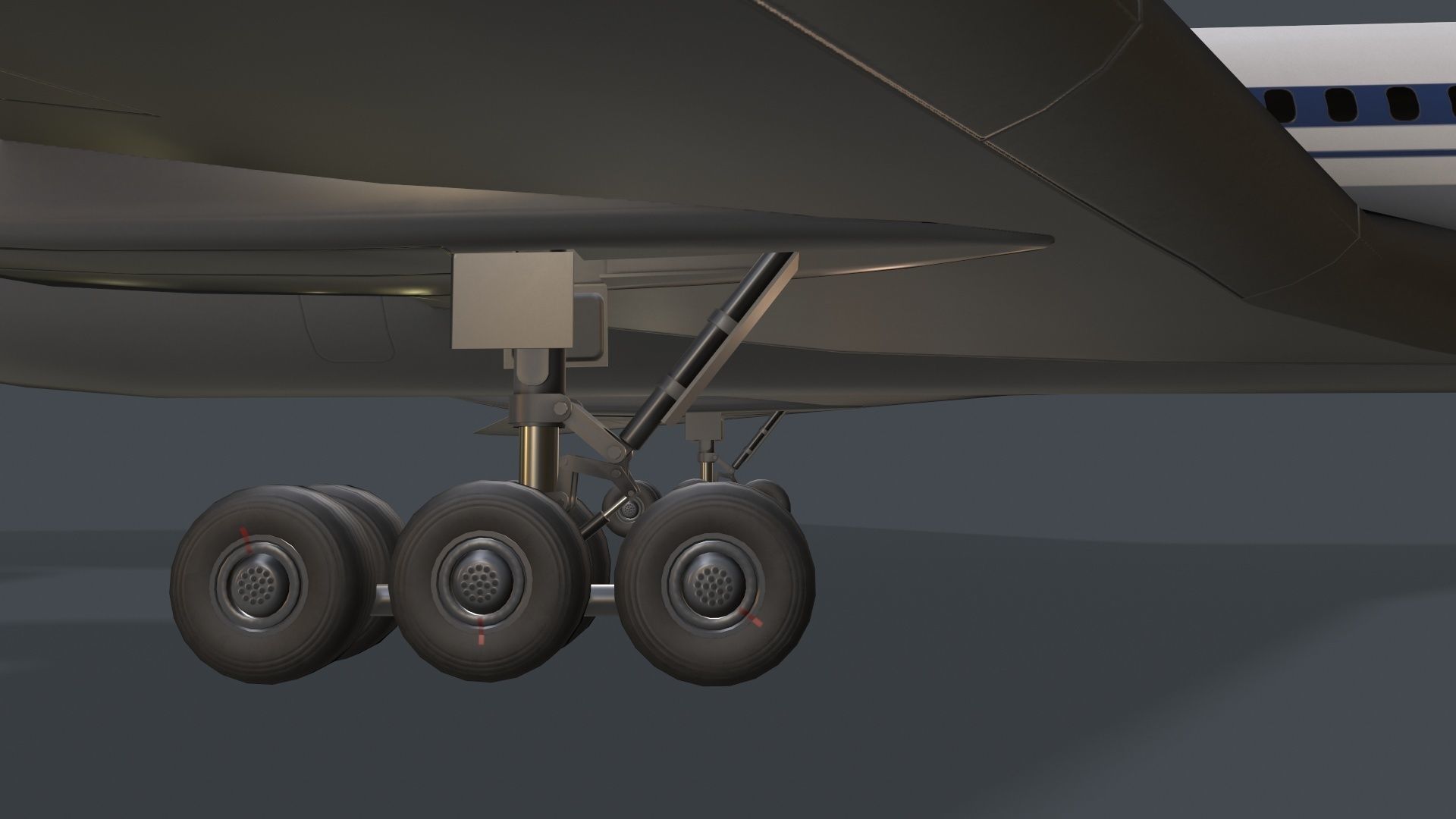 Tupolev Tu-154 USSR With LODs Low-poly 3D model_7