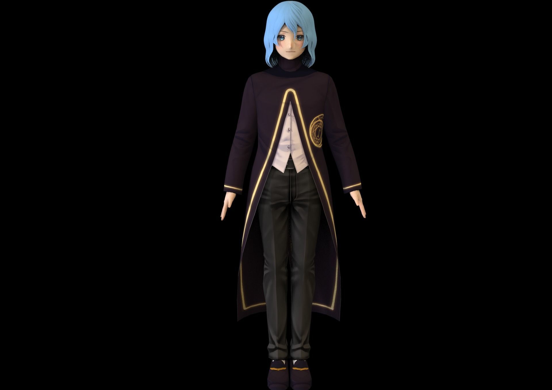game ready Low Poly Anime Character 27 Low-poly 3D model_3