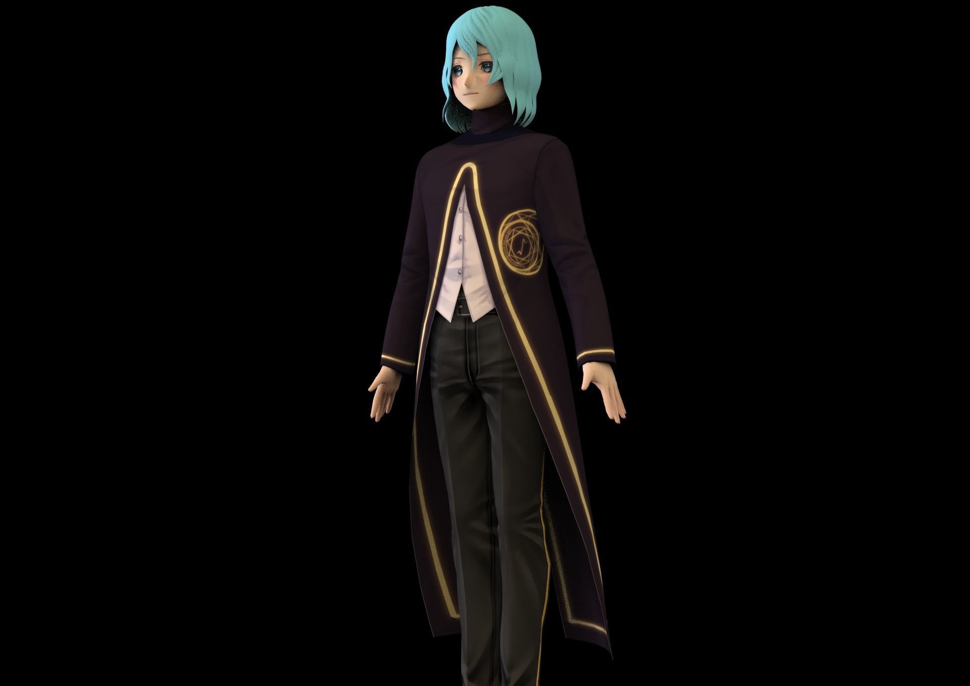 game ready Low Poly Anime Character 27 Low-poly 3D model_9