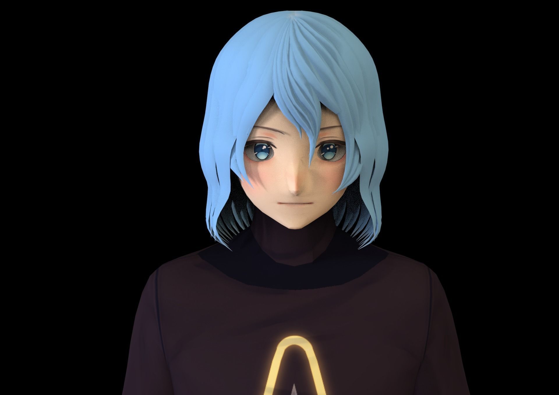 game ready Low Poly Anime Character 27 Low-poly 3D model_1