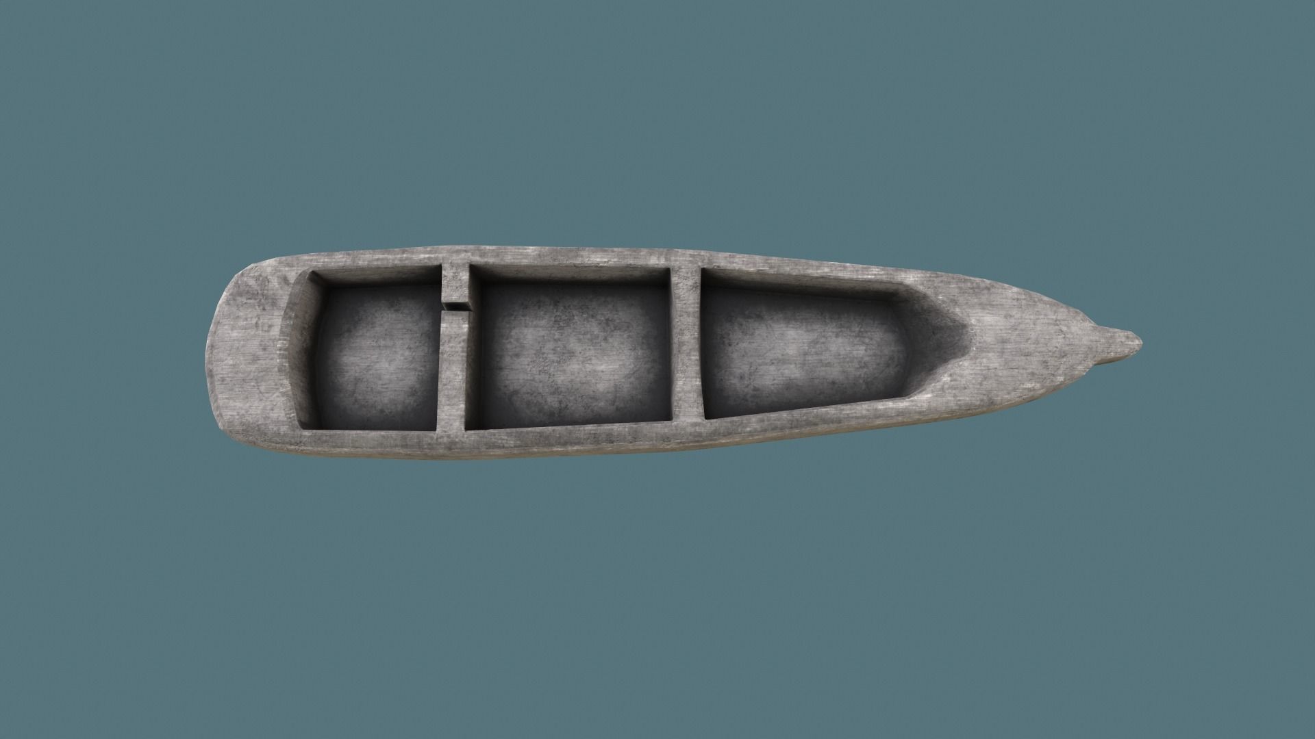 Medieval Skiff Low-poly 3D model_2