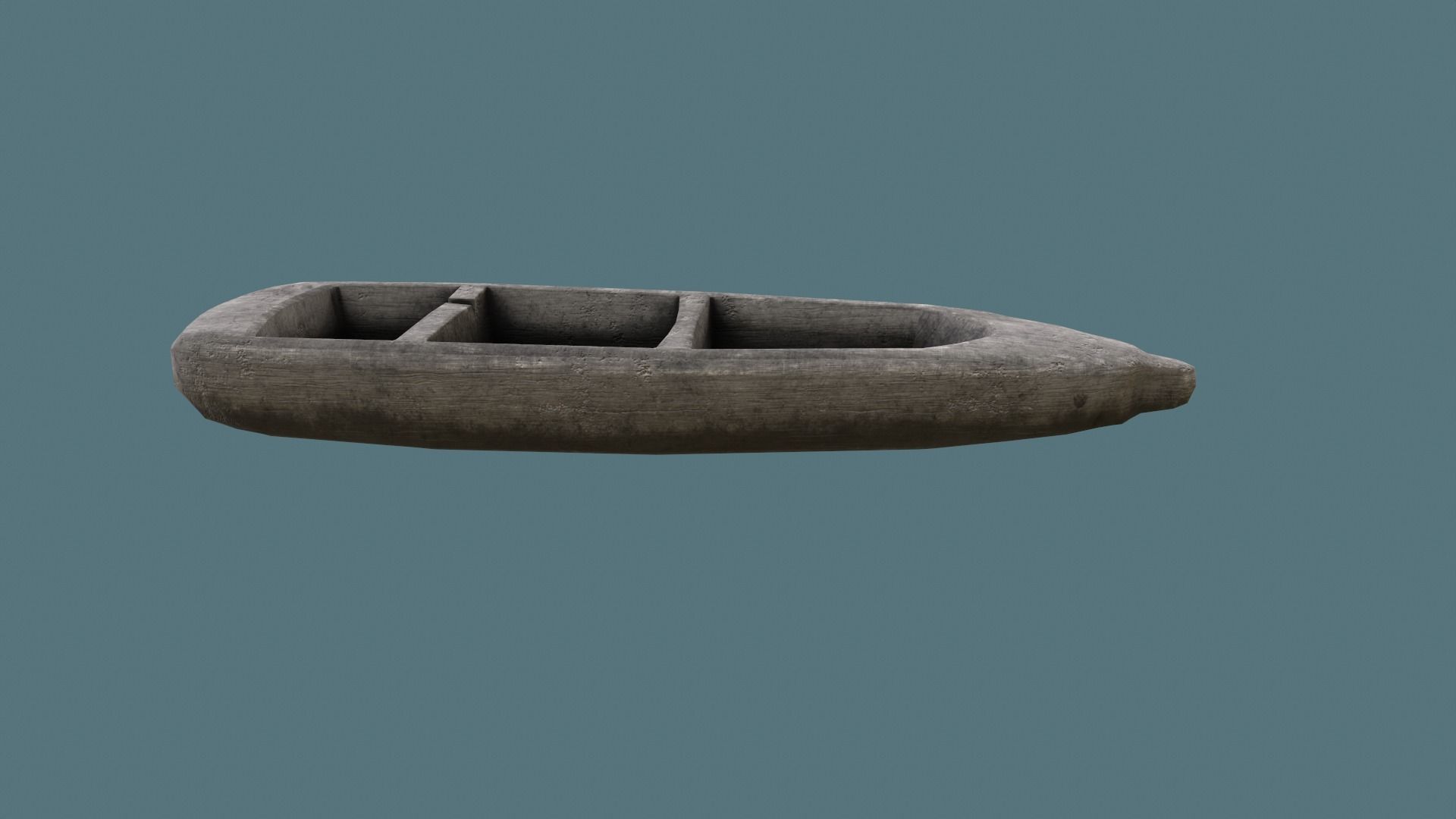 Medieval Skiff Low-poly 3D model_1