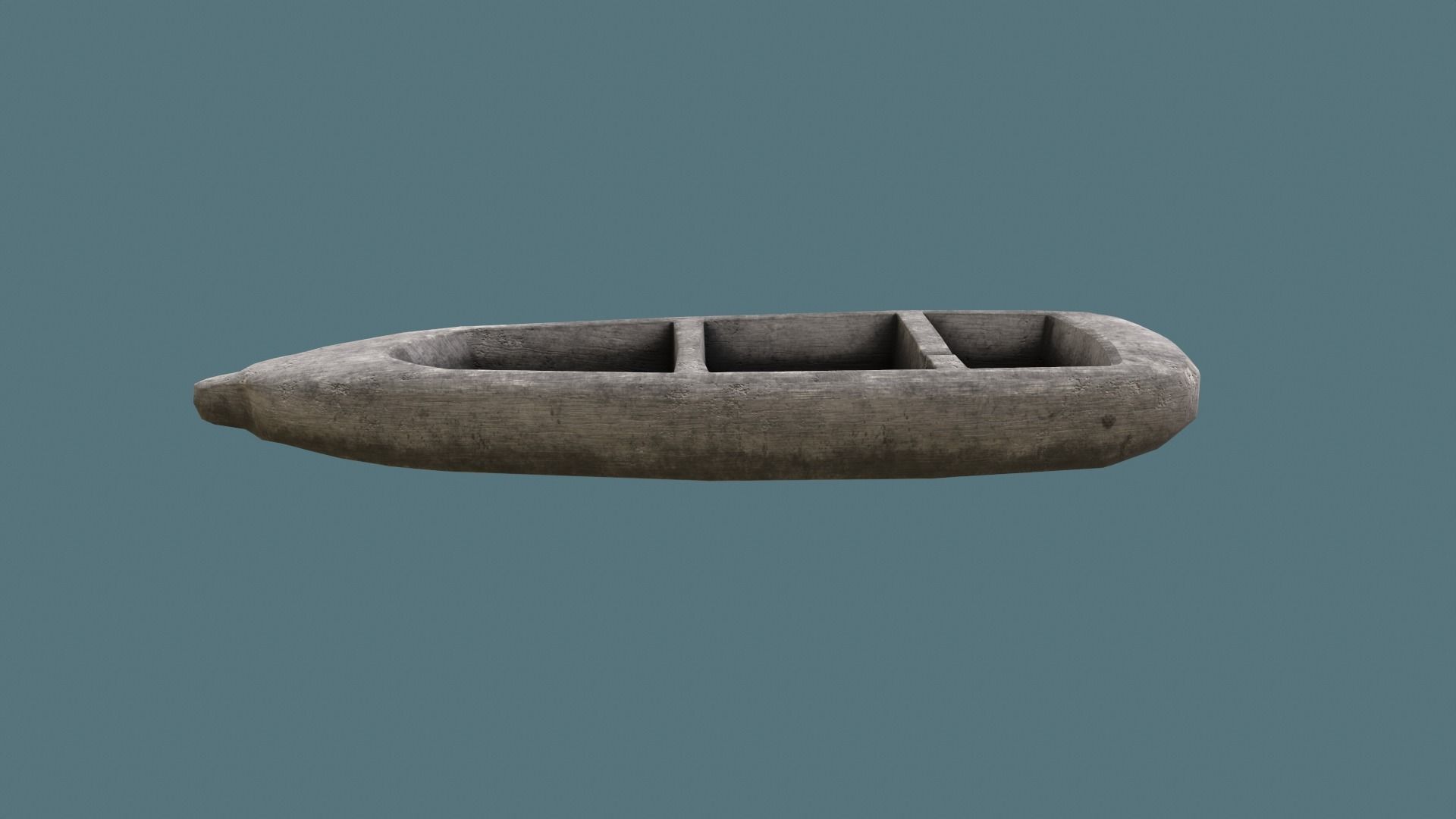 Medieval Skiff Low-poly 3D model_4