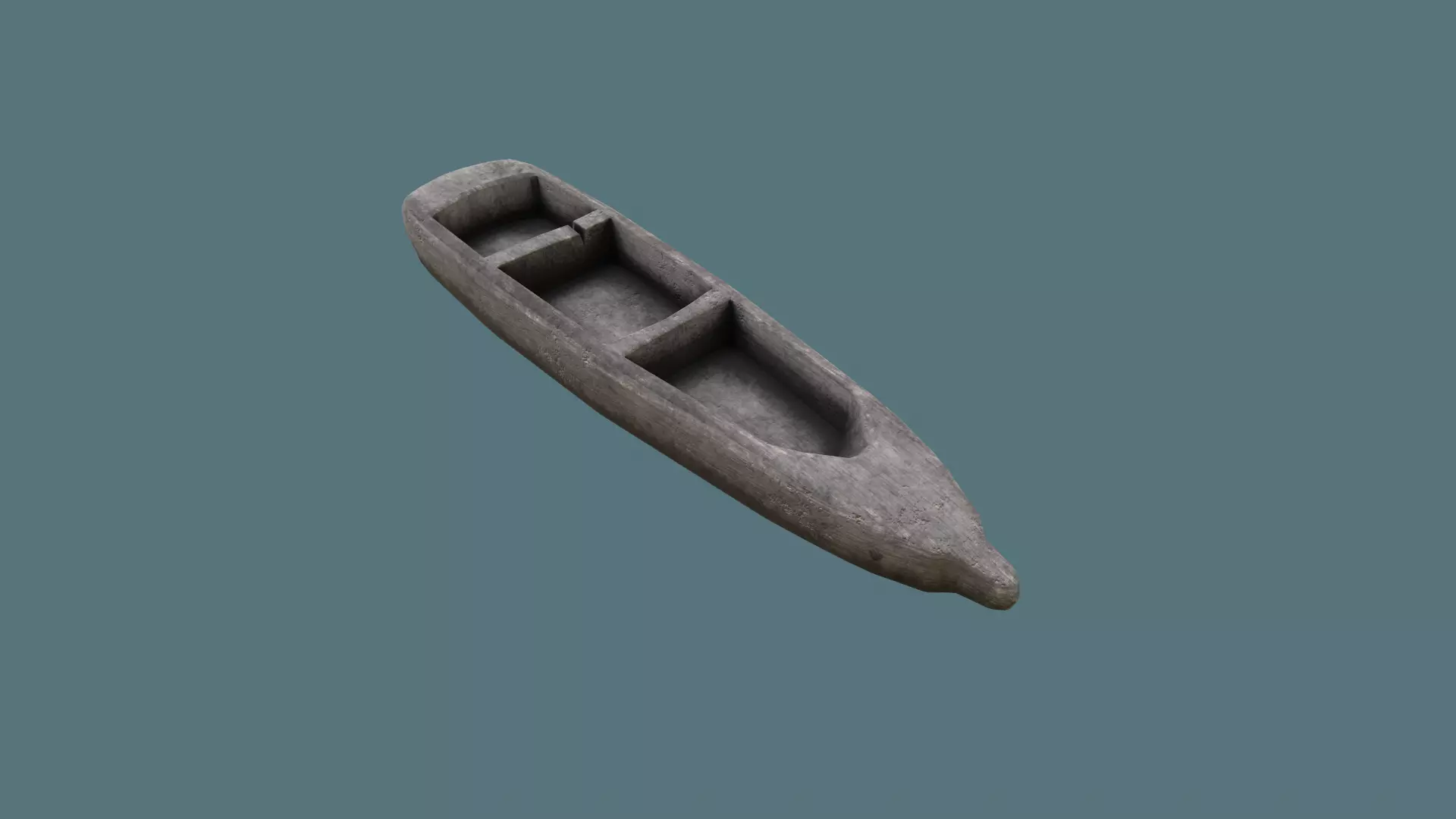 Medieval Skiff Low-poly 3D model_0