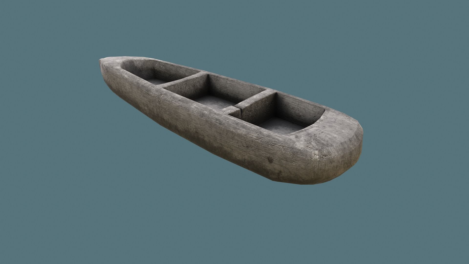 Medieval Skiff Low-poly 3D model_3