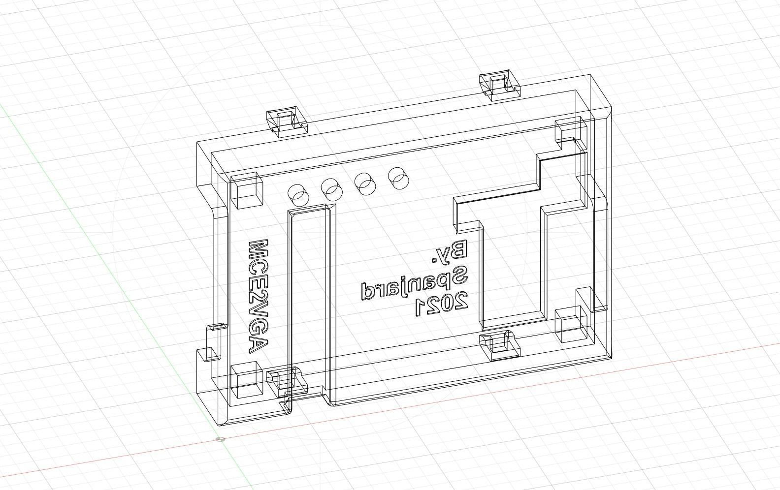 MCE2VGA or EGA2VGA case shell 3dprint 3D print model_1