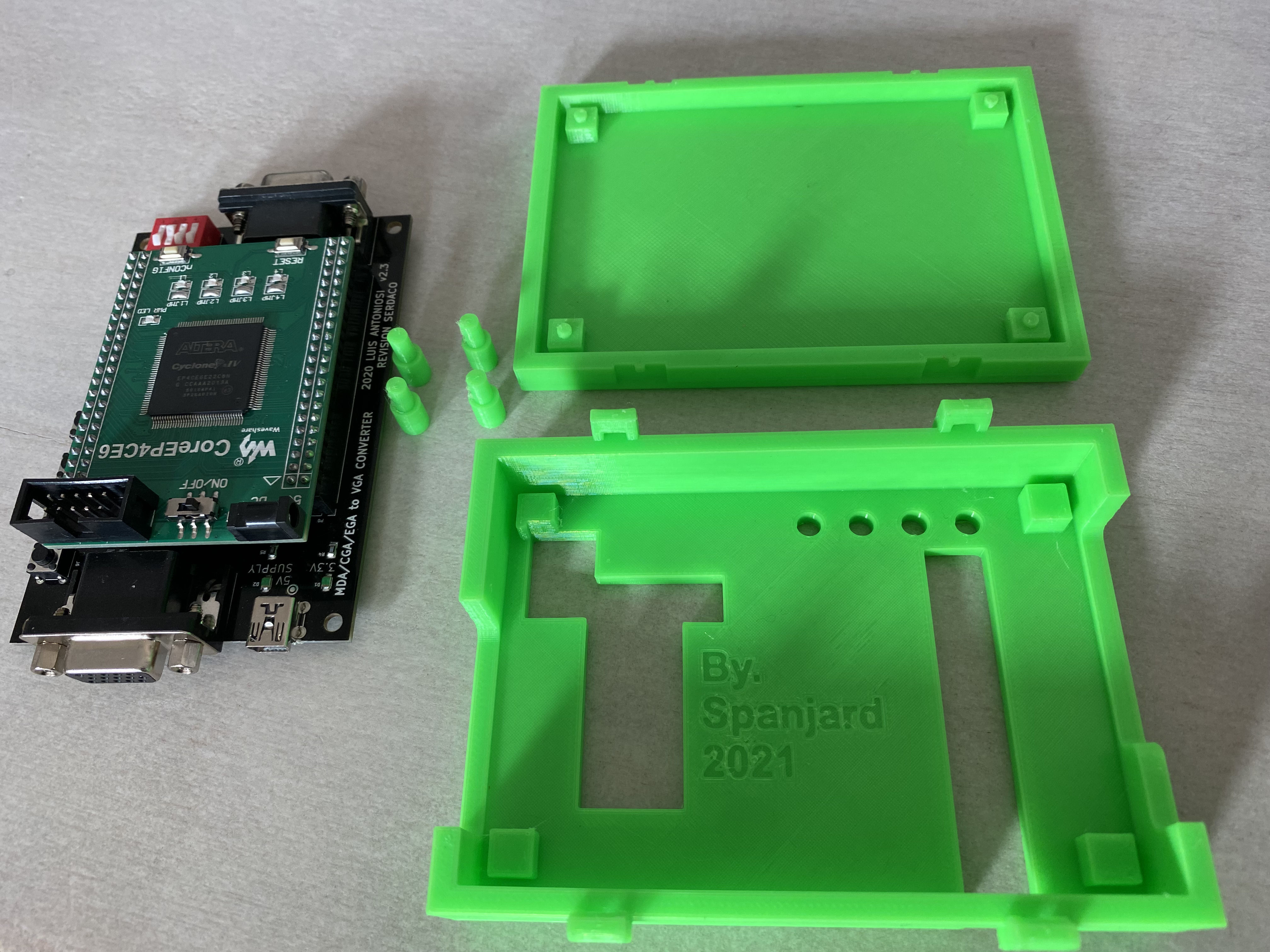MCE2VGA or EGA2VGA case shell 3dprint 3D print model_7