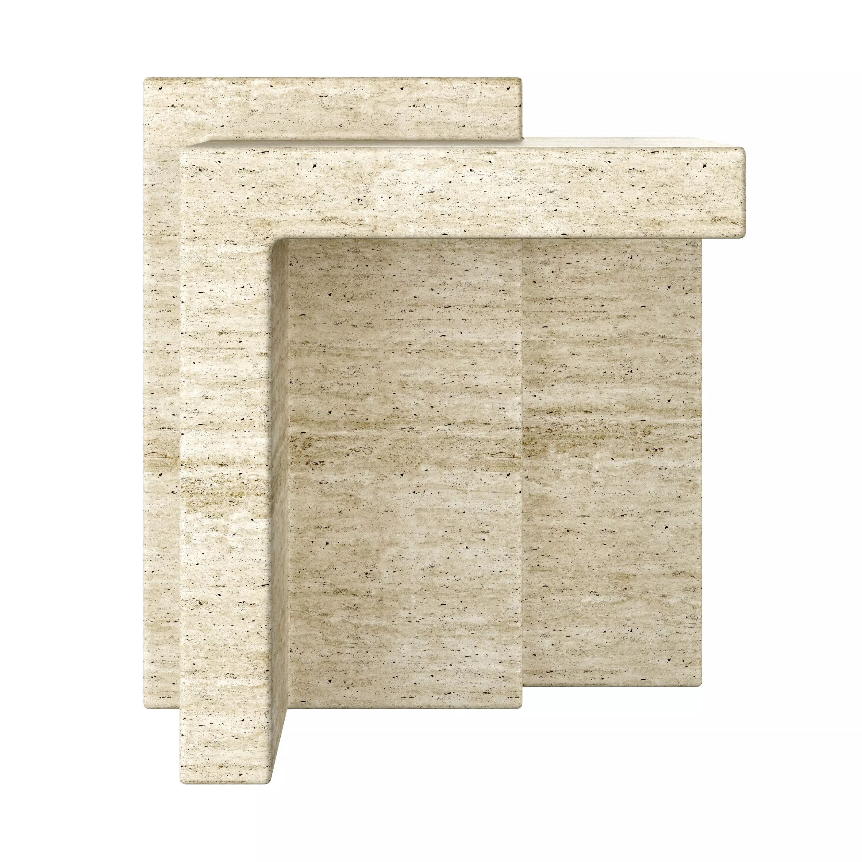 Chil Travertine side table by Herve Langlais 3D model