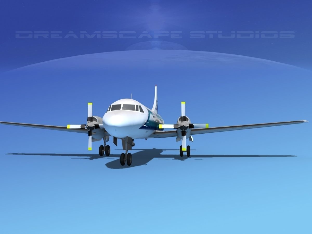 Convair CV-580 Republic 3D model_2