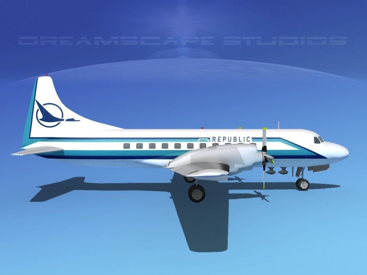 Convair CV-580 Republic 3D model_5