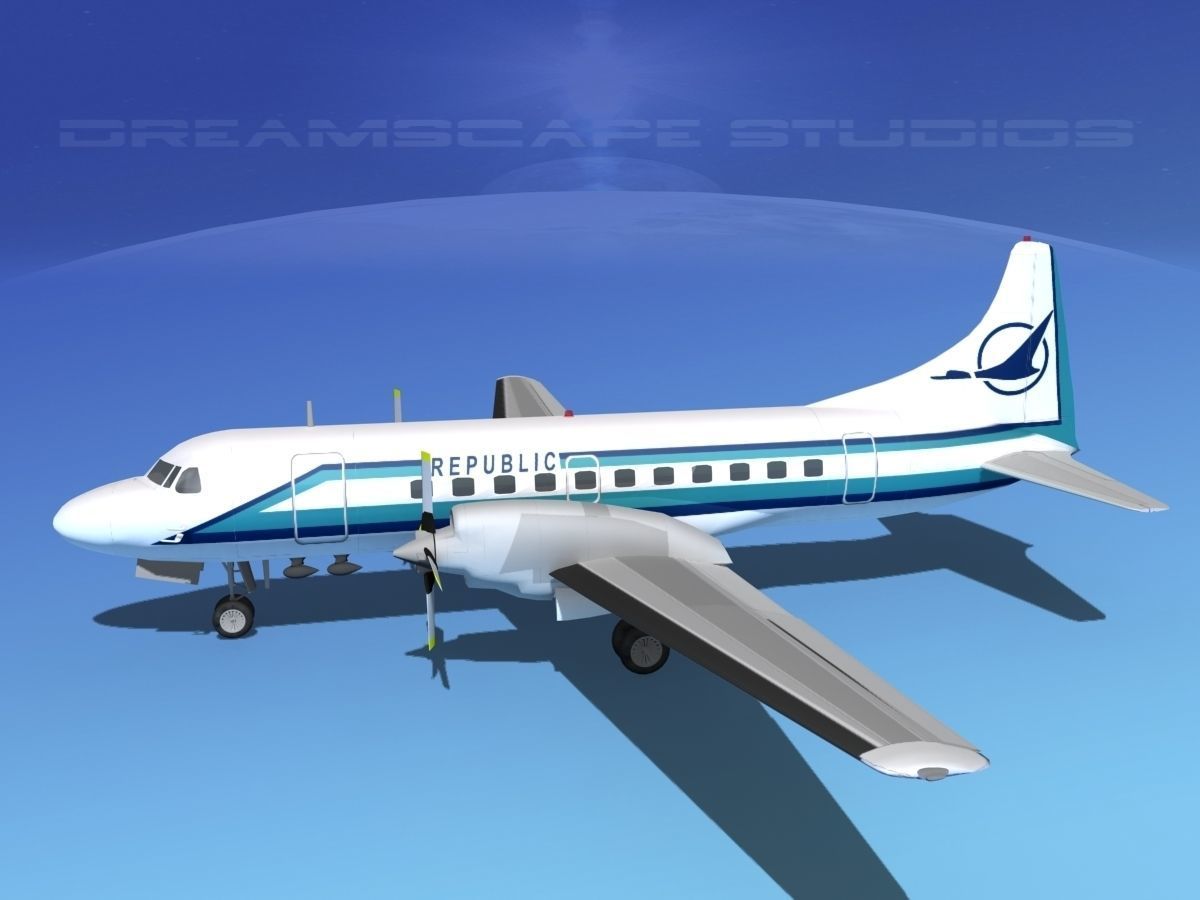 Convair CV-580 Republic 3D model_10