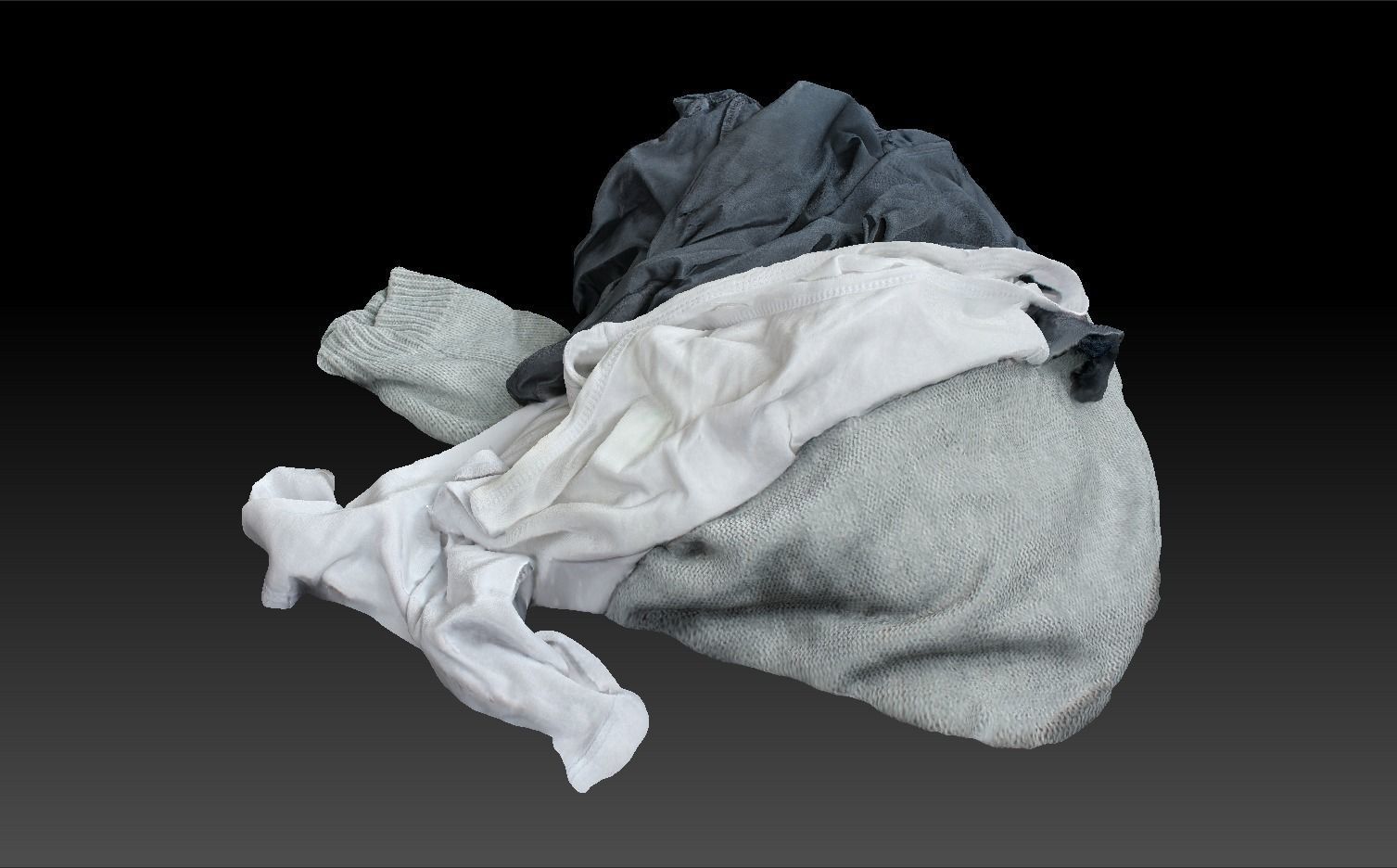Pile of Cloths 6 Low-poly 3D model_5