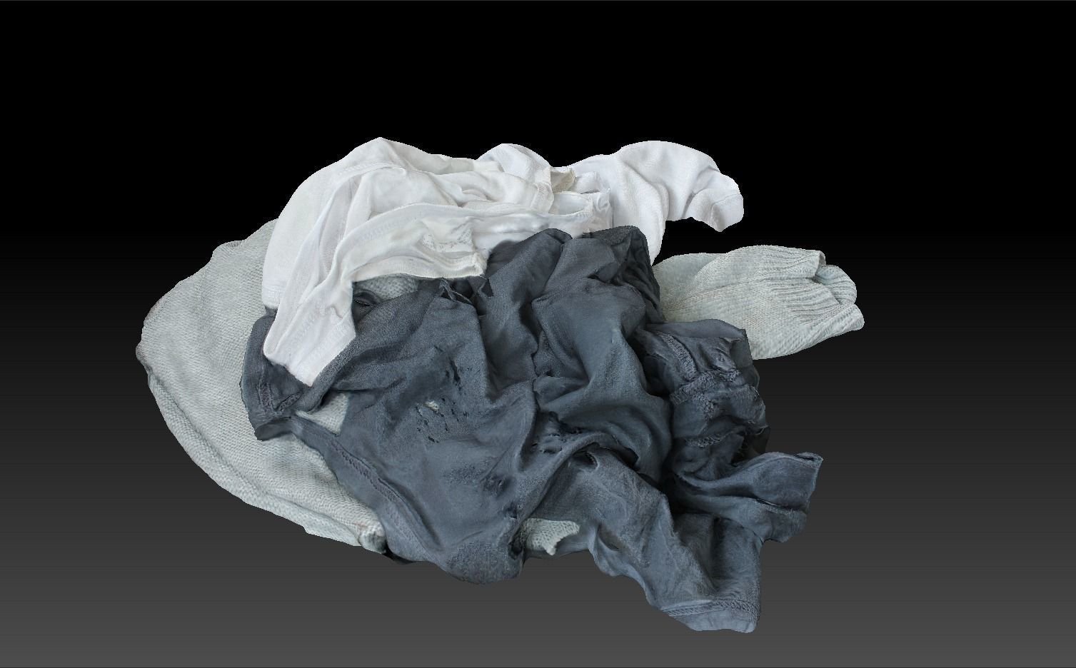 Pile of Cloths 6 Low-poly 3D model_9