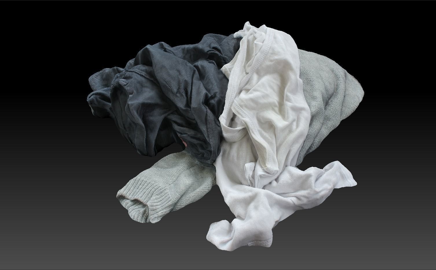 Pile of Cloths 6 Low-poly 3D model_3