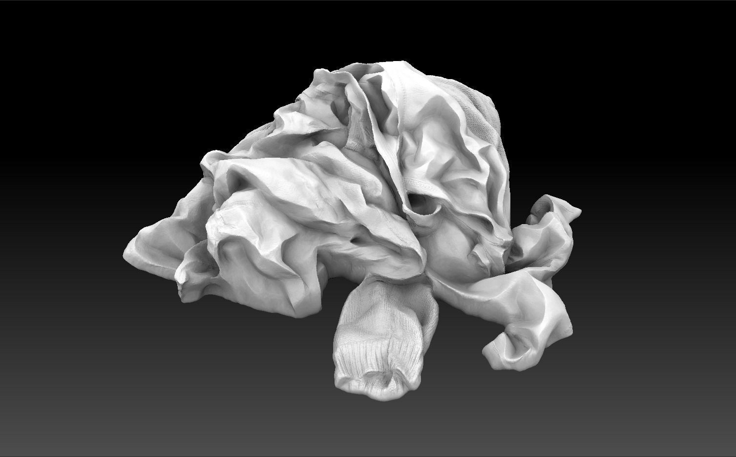 Pile of Cloths 6 Low-poly 3D model_14