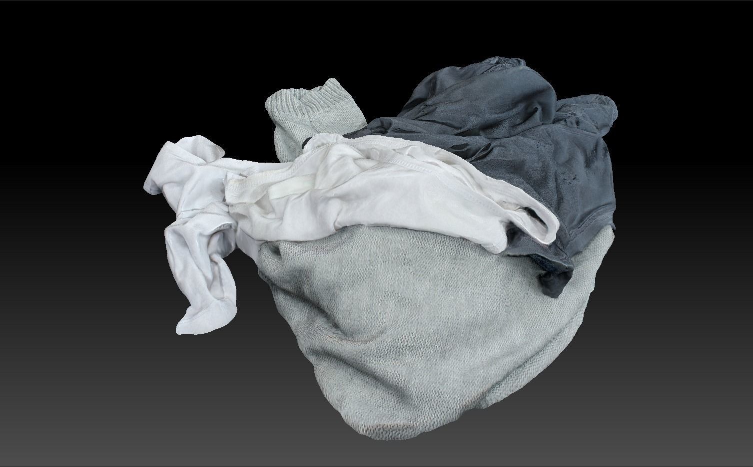 Pile of Cloths 6 Low-poly 3D model_6
