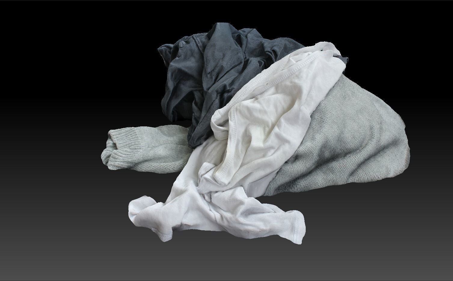 Pile of Cloths 6 Low-poly 3D model_4