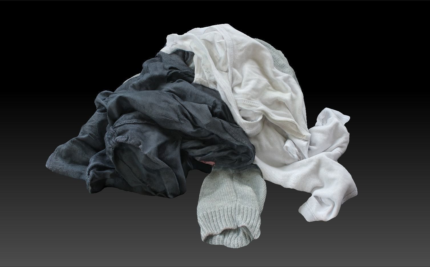 Pile of Cloths 6 Low-poly 3D model_2