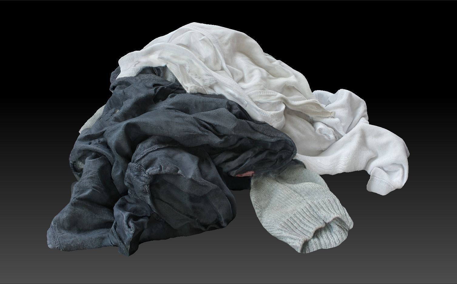Pile of Cloths 6 Low-poly 3D model_11
